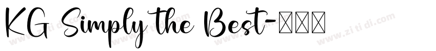 KG Simply the Best字体转换